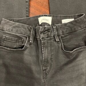 FRAME Le Crop Mini Boot Jeans Size 26 Charcoal Gray